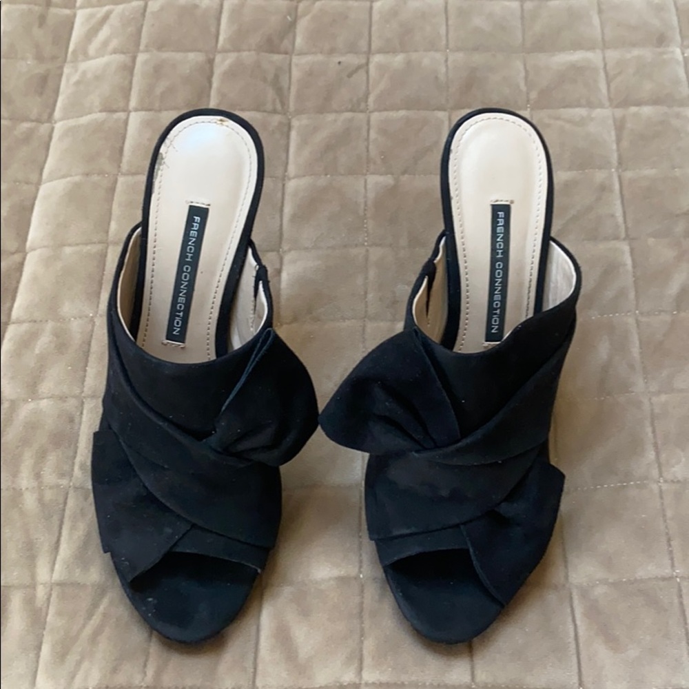 French connection high heel mules